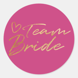 Team Bridge - Gold Imitate Folienaufkleber Runder Aufkleber