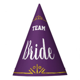 Team Bridge jede beliebige Farbe mit Gold Partyhütchen