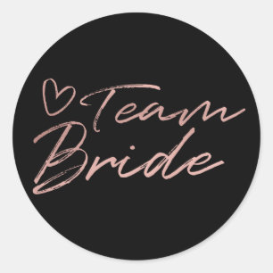 Team Bridge - Rose Gold Imitate Folienaufkleber Runder Aufkleber