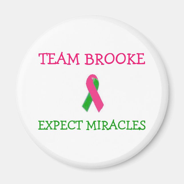 Team Brooke Ribbon Magnet (Vorne)