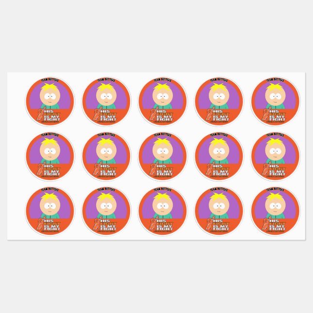 Team Butters - Stickers Etiketten (Blatt)