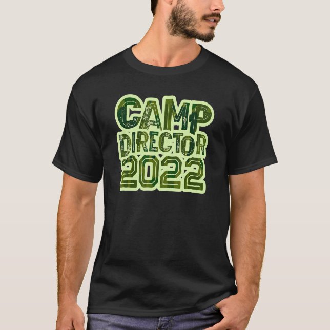 Team Camouflage Camp Director 2022 Camping Host Ch T-Shirt (Vorderseite)