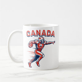Team Canada Football Dynamic Patriotic Athlete Art Kaffeetasse