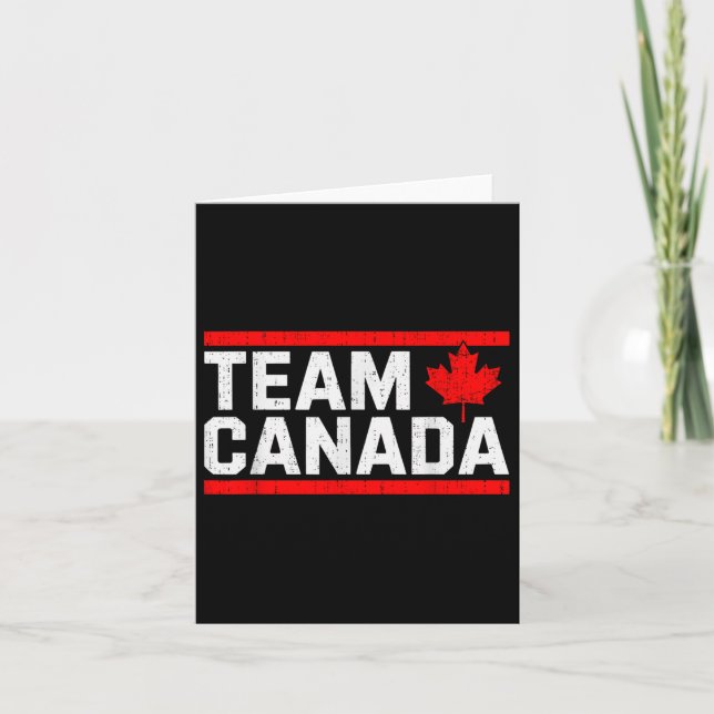 Team Canada Squad Maple Leaf Canadian Flag Funny C Karte (Vorderseite)