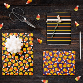 Team Candy Corn Halloween Geschenkpapier Set