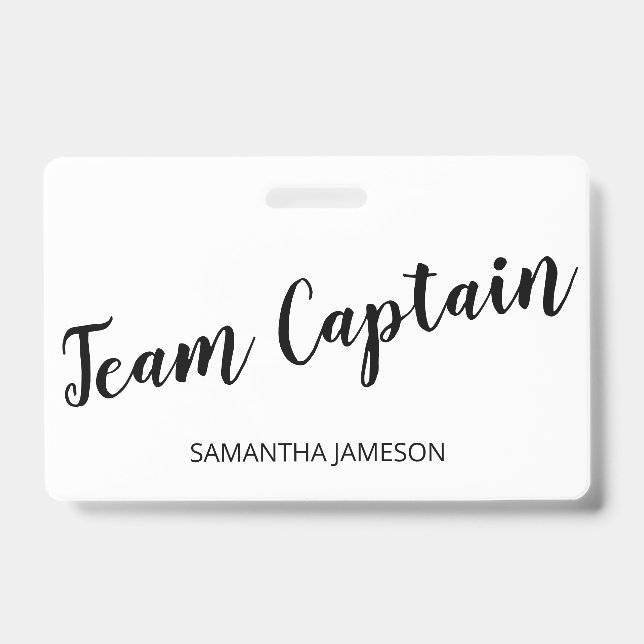 Team Captain Name Abzeichen Ausweis (Vorderseite)