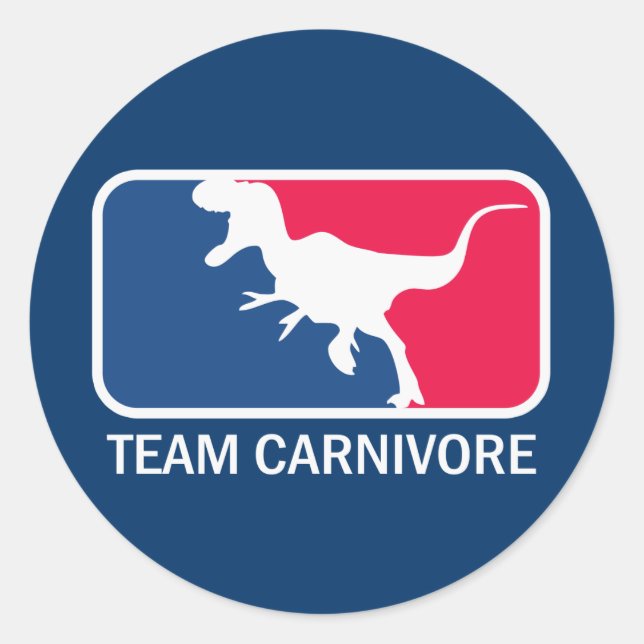 Team Carnivore Meat Lover Steak Eater Runder Aufkleber (Vorderseite)