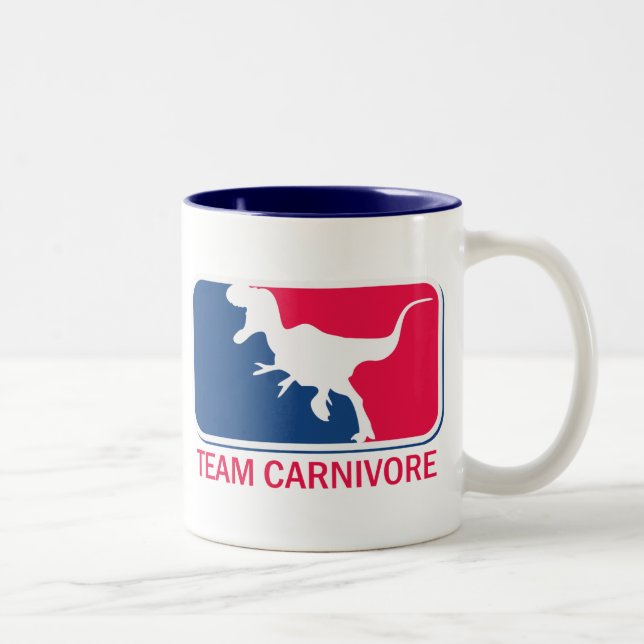 Team Carnivore Meat Lover Steak Eater Zweifarbige Tasse (Rechts)