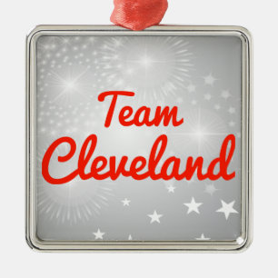 Team Cleveland Ornament Aus Metall