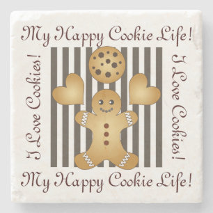 Team Cookie Gingerbread Mann Niedlicher Cartoon Steinuntersetzer