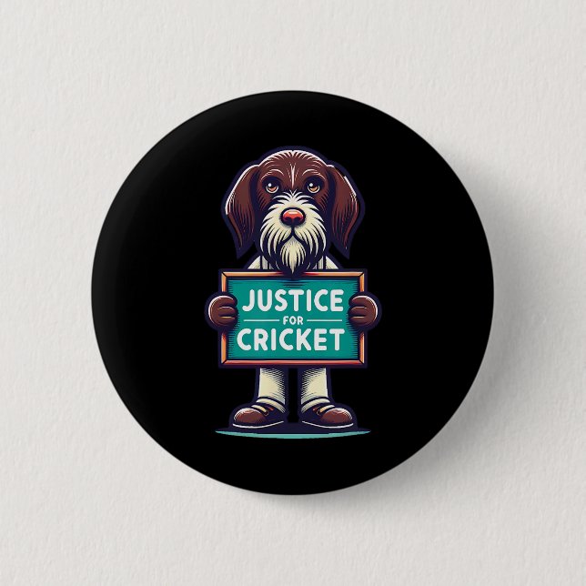 Team Cricket Hunting Squad Funny Retro Button (Vorderseite)
