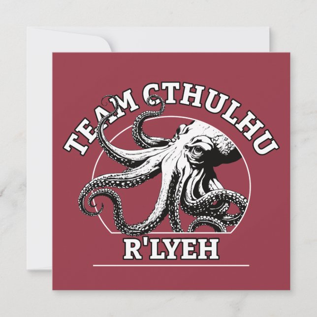 Team Cthulhu R'lyeh Lovecraft Einladung (Vorderseite)
