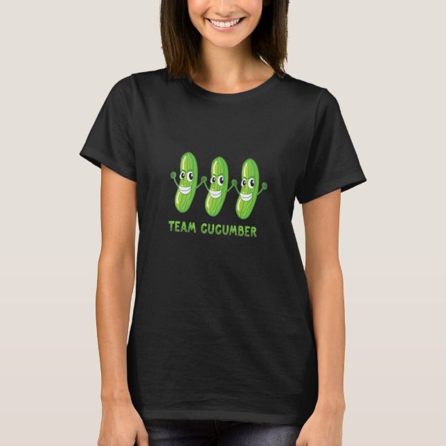 Team Cucumber Vegetarian Vegetable Veggies Vegan T-Shirt (Vorderseite)