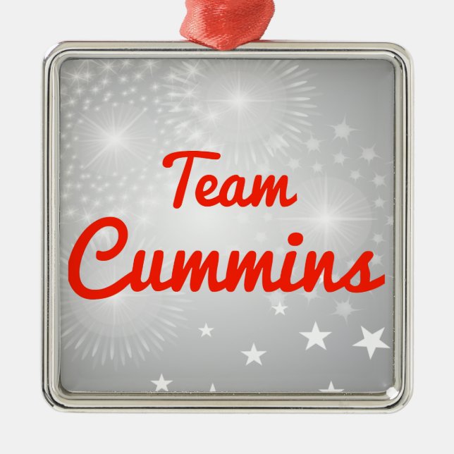 Team Cummins Silbernes Ornament (Vorne)