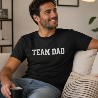 Team Dad Lustiges Personalisiertes Vatertagsgesche T-Shirt
