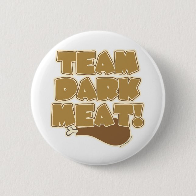 Team Dark Meat Funny Erntedank Logo Button (Vorderseite)