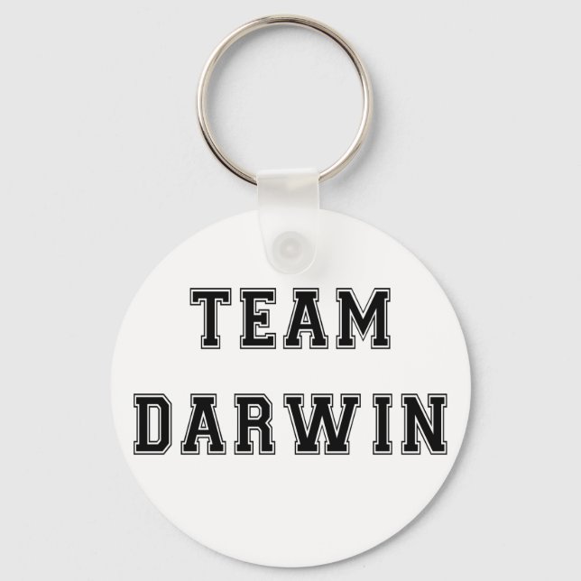 Team Darwin (B&W) Schlüsselanhänger (Vorderseite)