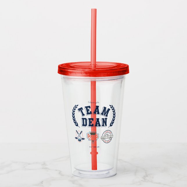 Team Dean Gilmore Girls Design Acryltrinkbecher (Vorderseite)
