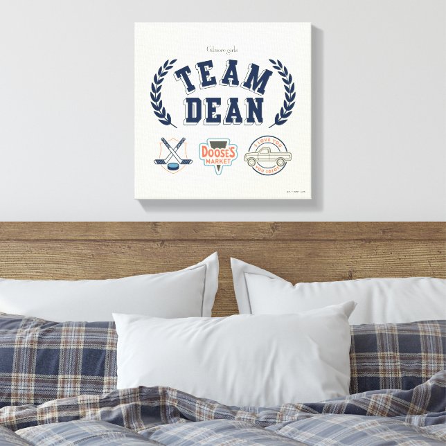 Team Dean Gilmore Girls Design Leinwanddruck (Insitu (Schlafzimmer))