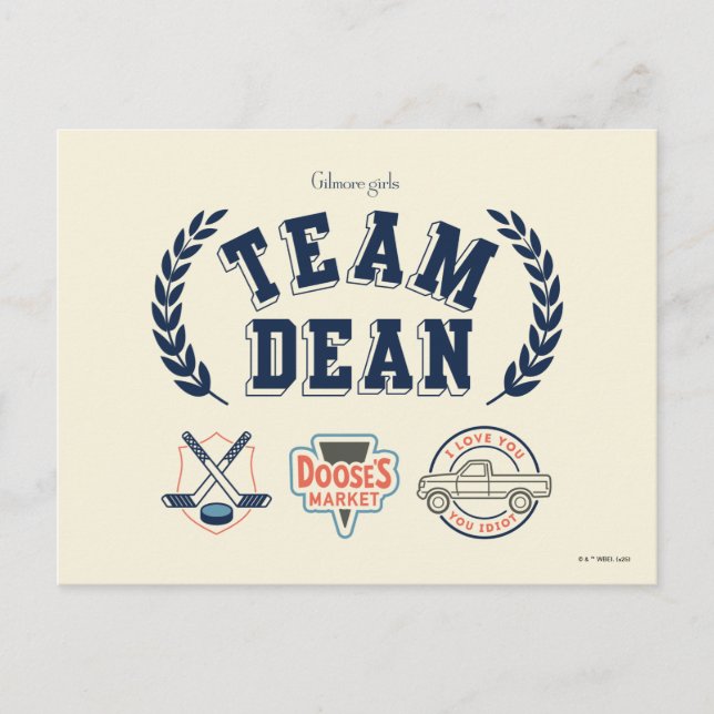 Team Dean Gilmore Girls Design Postkarte (Vorderseite)