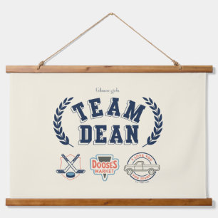 Team Dean Gilmore Girls Design Wandteppich Mit Holzrahmen