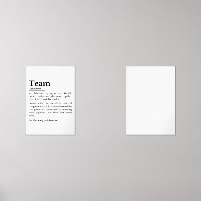 Team Definition – The Power of Collaboration  Bilderwand Sets (Vorderseite)
