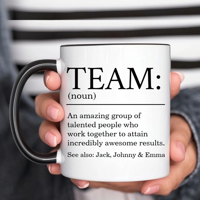 TEAM-Definition Zweifarbige Tasse (Von Creator hochgeladen)