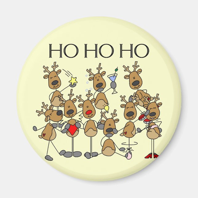 Team der Reindeer-Tshirts und Geschenke Magnet (Vorne)