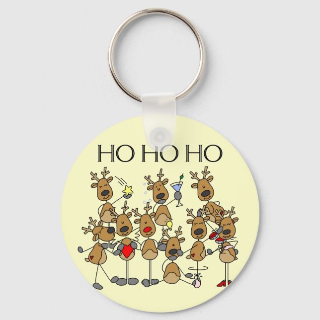 Team der Reindeer-Tshirts und Geschenke Schlüsselanhänger (Vorderseite)