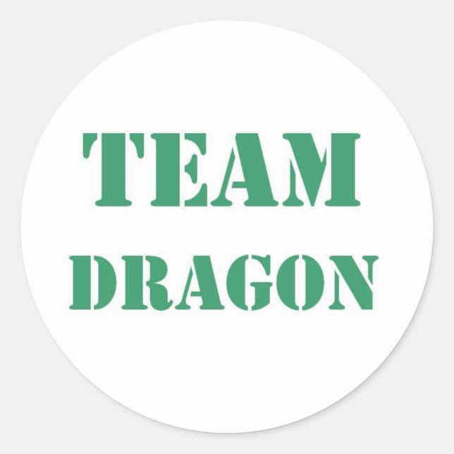 Team Dragon Runder Aufkleber (Vorderseite)