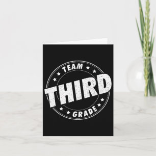 Team Dritter Lehrer Student zurück zur Schule 3r Karte