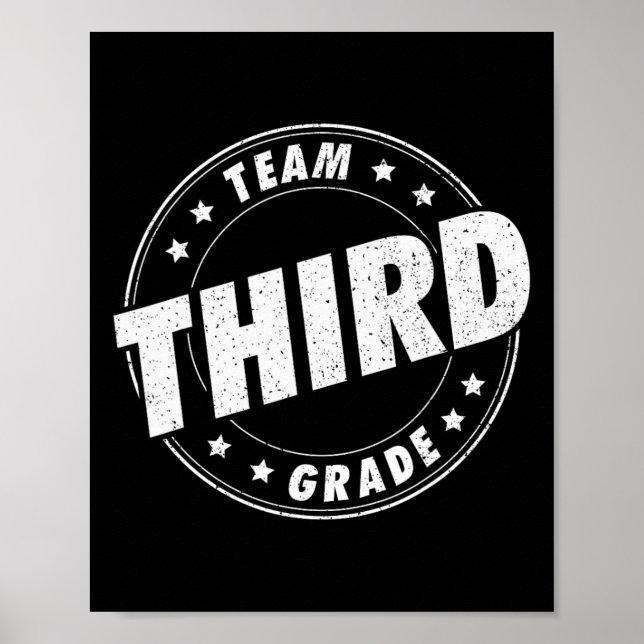 Team Drittklasslehrer Schüler Zurück zur Schule 3r Poster (Vorne)