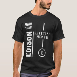 Team Edison Lifetime Member Personalisiert Name T-Shirt