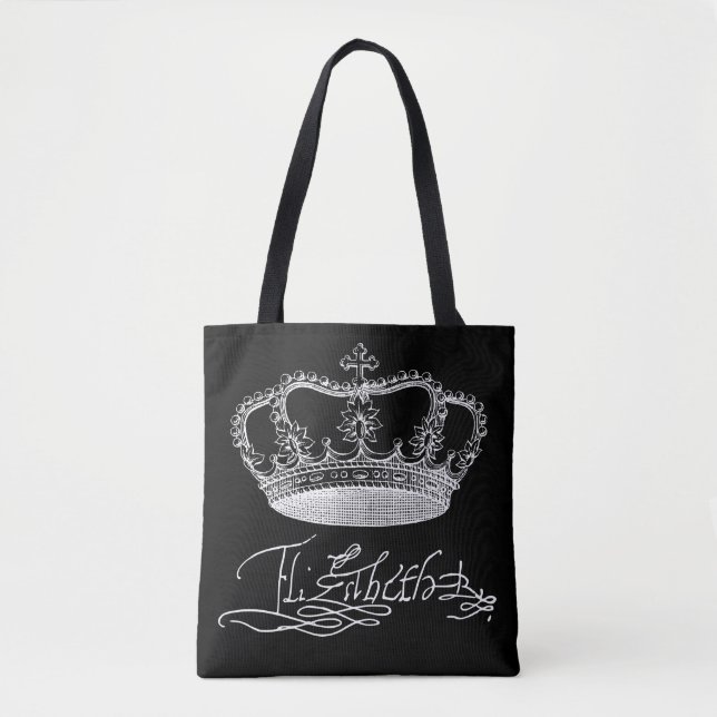 Team Elizabeth - Die Signatur und Krone der Königi Tasche (Vorderseite)