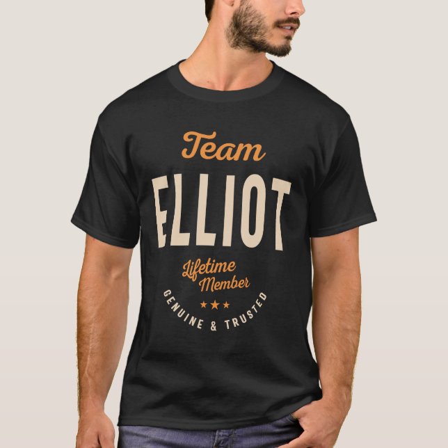 Team Elliot Lifetime Member - Name Elliot T-Shirt (Vorderseite)