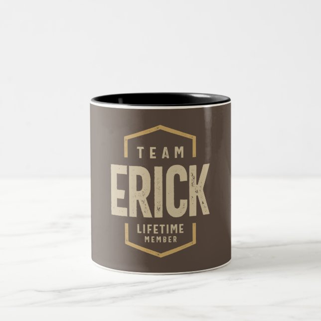 Team Erick Lifetime Personalisiert Name Zweifarbige Tasse (Mittel)