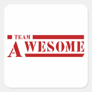 Team fantastisch quadratischer aufkleber