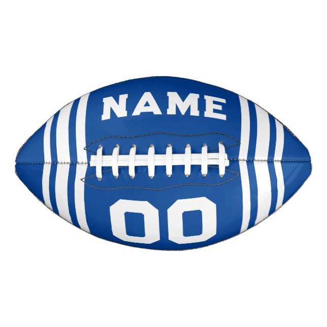 Team Farben Blau und Weiß Football (Vorderseite)