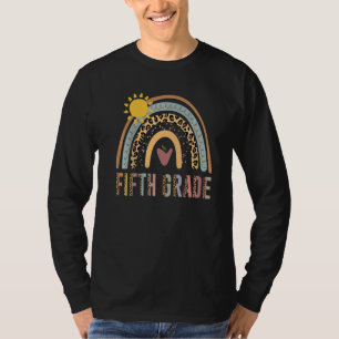 Team Fifth Grad Squad Back To School Rainbow Kids T-Shirt