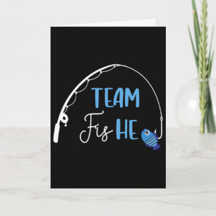 Team Fish Er-Shirt Angelimtern Geschlecht Enthüllu Karte