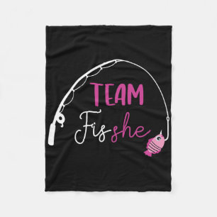 Team Fish She-Shirt Angel-Fisch-Fang-Geschlechter- Fleecedecke