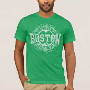 Team-Flaschenkapsel Bostons irische trinkende T-Shirt