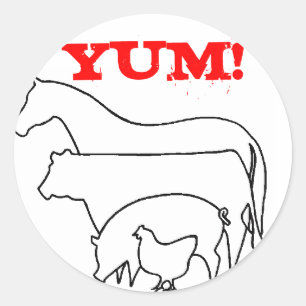Team-Fleisch fressendes Tier Runder Aufkleber