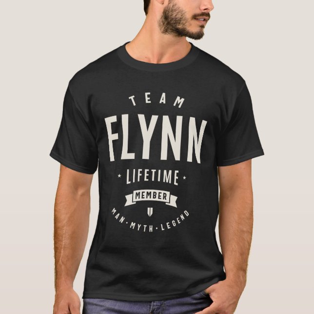 Team Flynn Lifetime Mitglied Funny Name Flynn T-Shirt (Vorderseite)