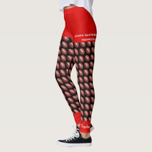 Team Football Leggings mit Fake Red Shorts
