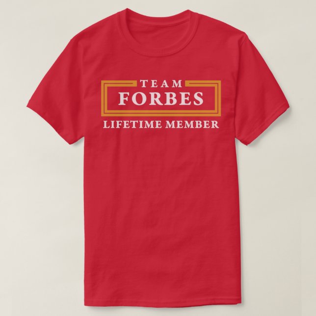 Team Forbes Lifetime Member Name T-Shirt (Design vorne)