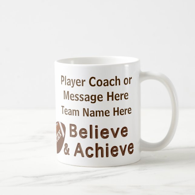 Team-Foto und Ihre Text-Fußball-Geschenk-Ideen Kaffeetasse (Rechts)