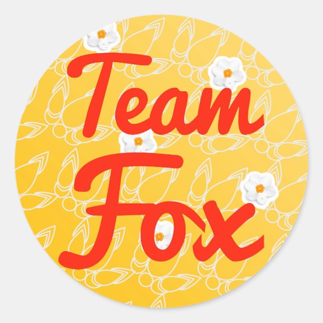 Team Fox Runder Aufkleber (Vorderseite)