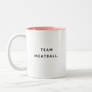 Team Frikadelle, lustig süß trendy italienisch Zweifarbige Tasse
