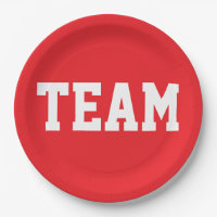 TEAM Fun Sports Athletik Weißer Text Auf Hellrot